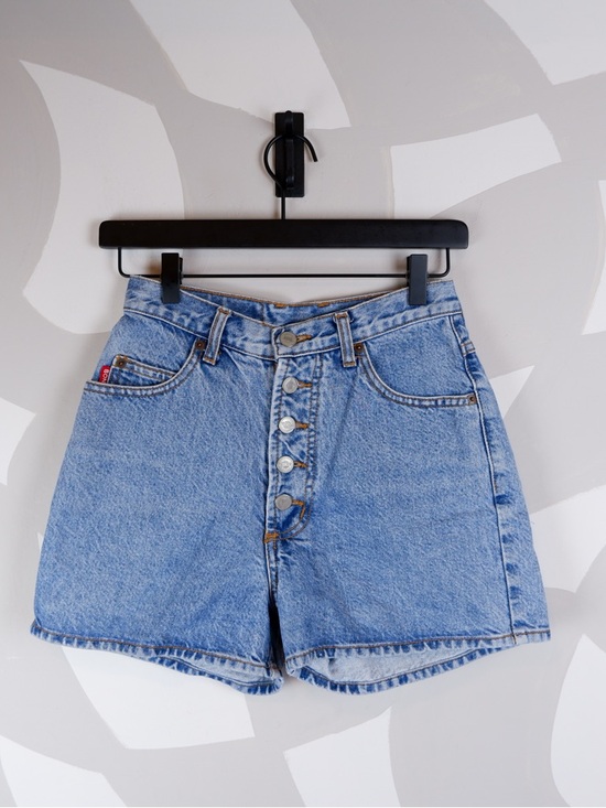 BONGO Pants - Vintage 90's Bongo by Gene Montesano Light Wash Button Fly Shorts | 5